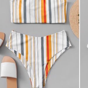 BRAND NEW! Bandeau bikini with high rise bottoms